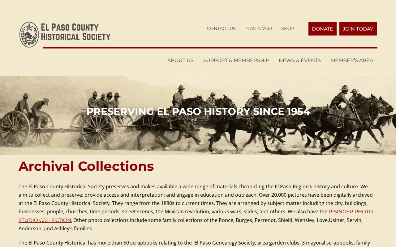 El Paso city directory holdings at the Historical Society collections