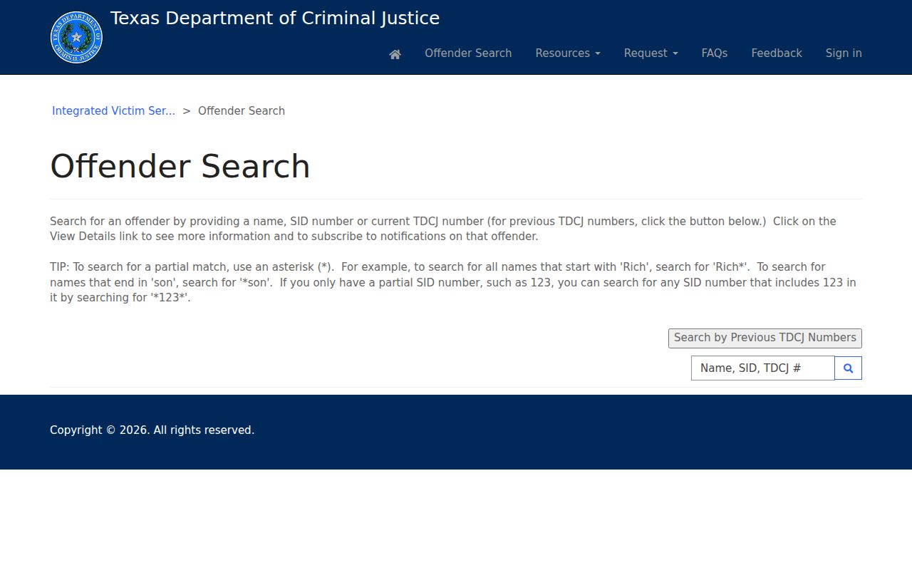 El Paso residents directory Texas custody search controls