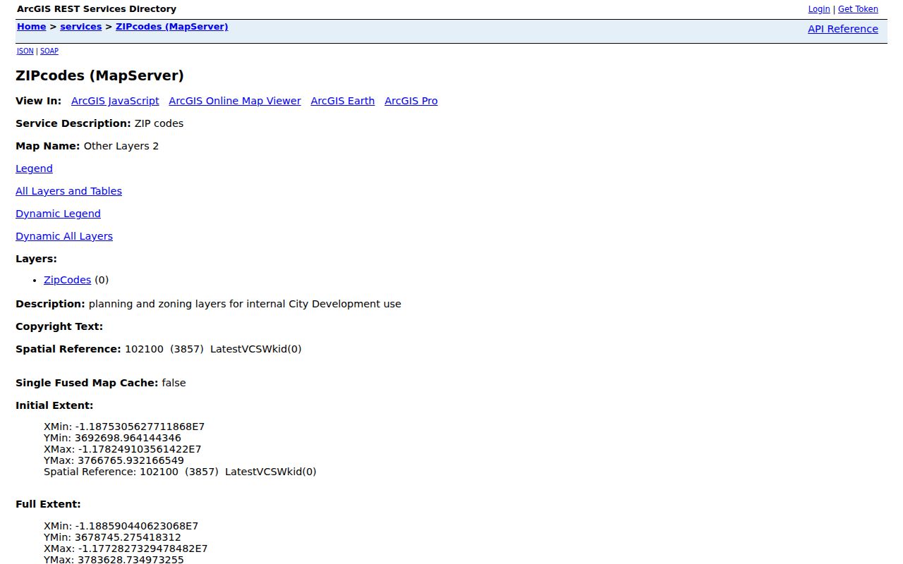 El Paso ZIP code directory City GIS ZIP map service